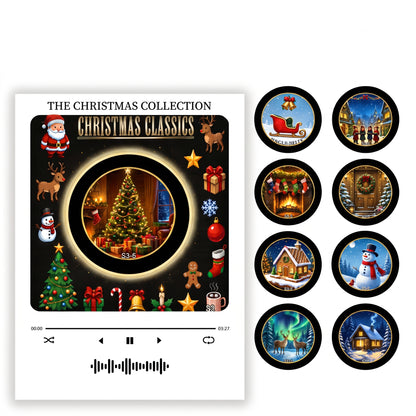 Musikalische Weihnachtsplatte mit 8 Scheiben